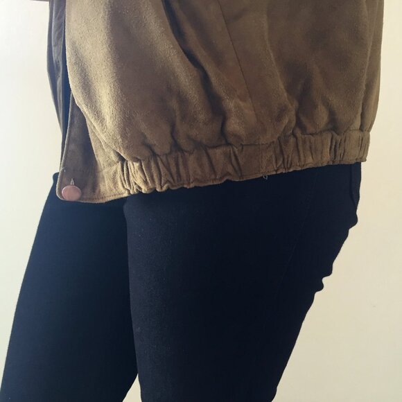 Vintage Vakko Suede Oversized Bomber Jacket - Picture 4 of 5
